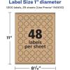 imageAvery Kraft Brown Round Labels Sure Feed Technology 1quot Diameter 720 Kraft Brown Labels PrinttoTheEdge LaserInkjet Printable1 200 labels
