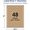 imageAvery Kraft Brown Round Labels Sure Feed Technology 1quot Diameter 720 Kraft Brown Labels PrinttoTheEdge LaserInkjet Printable720 labels