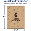 imageAvery Kraft Brown Round Labels Sure Feed Technology 3quot Diameter 90 Kraft Brown Labels PrinttoTheEdge LaserInkjet Printable90 labels