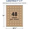 imageAvery Kraft Brown Square Labels Sure Feed Technology 1quot x 1quot 720 Kraft Brown Labels PrinttoTheEdge LaserInkjet Printable1 200 labels