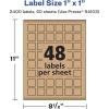 imageAvery Kraft Brown Square Labels Sure Feed Technology 1quot x 1quot 720 Kraft Brown Labels PrinttoTheEdge LaserInkjet Printable2 400 labels