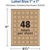 imageAvery Kraft Brown Square Labels Sure Feed Technology 1quot x 1quot 720 Kraft Brown Labels PrinttoTheEdge LaserInkjet Printable750 labels