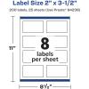 imageAvery Matte Clear Rectangle Labels Sure Feed Technology 2quot x 35quot 80 Matte Clear Labels PrinttoTheEdge LaserInkjet Printable200 labels