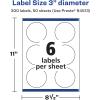 imageAvery Matte Clear Round Labels Sure Feed Technology 3quot Diameter 60 Matte Clear Labels PrinttoTheEdge LaserInkjet Printable300 labels