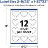 imageAvery Matte White Heart Labels Sure Feed Technology 2932quot x 12732quot 300 Matte White Printable Labels3 000 Labels