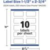 imageAvery Matte White Rectangle Labels Sure Feed Technology 15quot x 275quot 250 Matte White Printable Labels2 500 Labels