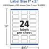 imageAvery Matte White Rectangle Labels Sure Feed Technology 1quot x 2quot 600 Matte White Printable Labels6 000 Labels