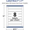 imageAvery Matte White Rectangle Labels Sure Feed Technology 1quot x 7quot 200 Matte White Printable Labels2 000 Labels