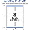 imageAvery Matte White Rectangle Labels Sure Feed Technology 2quot x 35quot 200 Matte White Printable Labels2 000 Labels