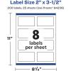 imageAvery Matte White Rectangle Labels Sure Feed Technology 2quot x 35quot 200 Matte White Printable Labels200 Labels