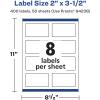 imageAvery Matte White Rectangle Labels Sure Feed Technology 2quot x 35quot 200 Matte White Printable Labels400 Labels