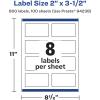 imageAvery Matte White Rectangle Labels Sure Feed Technology 2quot x 35quot 200 Matte White Printable Labels800 Labels