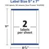 imageAvery Matte White Rectangle Labels Sure Feed Technology 5quot x 7quot 50 Matte White Printable Labels100 Labels
