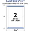 imageAvery Matte White Rectangle Labels Sure Feed Technology 5quot x 7quot 50 Matte White Printable Labels500 Labels