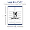imageAvery Matte White Removable Rectangle Labels Sure Feed Technology PrinttoTheEdge 1quot x 3quot 240 Removable Labels LaserInkjet Printable1 600 labels