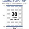 imageAvery Matte White Removable Square Labels Sure Feed Technology PrinttoTheEdge 15quot x 15quot 300 Removable Labels LaserInkjet Printable2 000 labels