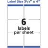 imageAvery Matte White Shipping Labels Sure Feed Technology Permanent Adhesive 313quot x 4quot 120 Labels 82541 x 2 58