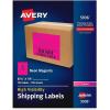 imageAvery Neon Shipping Labels Laser Printable Assorted Green Pink Yellow Labels 15 Total 5975Neon Magenta