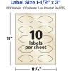 imageAvery Pearlized Ivory Oval Labels Sure Feed Technology PrinttoTheEdge 15quot x 3quot 500 Pearlized Ivory Labels LaserInkjet Printable1 000 labels