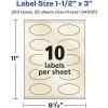 imageAvery Pearlized Ivory Oval Labels Sure Feed Technology PrinttoTheEdge 15quot x 3quot 500 Pearlized Ivory Labels LaserInkjet Printable250 labels