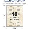 imageAvery Pearlized Ivory Oval Labels Sure Feed Technology PrinttoTheEdge 15quot x 3quot 500 Pearlized Ivory Labels LaserInkjet Printable500 labels