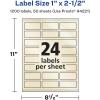 imageAvery Pearlized Ivory Rectangle Labels Sure Feed Technology 1quot x 25quot 240 Pearlized Ivory Labels LaserInkjet Printable1 200 labels