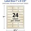 imageAvery Pearlized Ivory Rectangle Labels Sure Feed Technology 1quot x 25quot 240 Pearlized Ivory Labels LaserInkjet Printable2 400 labels