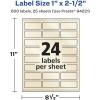 imageAvery Pearlized Ivory Rectangle Labels Sure Feed Technology 1quot x 25quot 240 Pearlized Ivory Labels LaserInkjet Printable600 labels