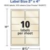 imageAvery Pearlized Ivory Rectangle Labels Sure Feed Technology 2quot x 4quot 100 Pearlized Ivory Labels LaserInkjet Printable1 000 labels