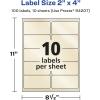 imageAvery Pearlized Ivory Rectangle Labels Sure Feed Technology 2quot x 4quot 100 Pearlized Ivory Labels LaserInkjet Printable100 labels
