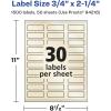 imageAvery Pearlized Ivory Rectangle Labels Sure Feed Technology PrinttoTheEdge 075quot x 225quot 300 Pearlized Ivory Labels LaserInkjet Printable1 500 labels