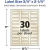 imageAvery Pearlized Ivory Rectangle Labels Sure Feed Technology PrinttoTheEdge 075quot x 225quot 300 Pearlized Ivory Labels LaserInkjet Printable3 000 labels