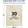 imageAvery Pearlized Ivory Rectangle Labels Sure Feed Technology PrinttoTheEdge 075quot x 225quot 300 Pearlized Ivory Labels LaserInkjet Printable300 labels