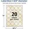 imageAvery Pearlized Ivory Round Labels Sure Feed Technology PrinttoTheEdge 175quot Diameter 200 Pearlized Ivory Labels LaserInkjet Printable500 labels