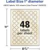 imageAvery Pearlized Ivory Round Labels Sure Feed Technology PrinttoTheEdge 1quot Diameter 480 Pearlized Ivory Labels LaserInkjet Printable4 800 labels