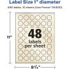 imageAvery Pearlized Ivory Round Labels Sure Feed Technology PrinttoTheEdge 1quot Diameter 480 Pearlized Ivory Labels LaserInkjet Printable480 labels