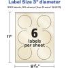 imageAvery Pearlized Ivory Round Labels Sure Feed Technology PrinttoTheEdge 3quot Diameter 60 Pearlized Ivory Labels LaserInkjet Printable300 labels