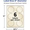 imageAvery Pearlized Ivory Round Labels Sure Feed Technology PrinttoTheEdge 3quot Diameter 60 Pearlized Ivory Labels LaserInkjet Printable60 labels