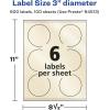 imageAvery Pearlized Ivory Round Labels Sure Feed Technology PrinttoTheEdge 3quot Diameter 60 Pearlized Ivory Labels LaserInkjet Printable600 labels