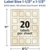 imageAvery Pearlized Ivory Square Labels Sure Feed Technology PrinttoTheEdge 15quot x 15quot 200 Pearlized Ivory Labels LaserInkjet Printable2 000 labels