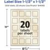 imageAvery Pearlized Ivory Square Labels Sure Feed Technology PrinttoTheEdge 15quot x 15quot 200 Pearlized Ivory Labels LaserInkjet Printable500 labels