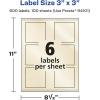 imageAvery Pearlized Ivory Square Labels Sure Feed Technology PrinttoTheEdge 3quot x 3quot 60 Pearlized Ivory Labels LaserInkjet Printable600 labels