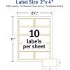 imageAvery Printable Rectangle Labels 2quot x 4quot Blank Labels Shipping Matte White Metallic Gold Border Permanent Adhesive LaserInkjet Printable 100 Total 6541Matte White Gold Borders