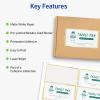 imageAvery Printable Rectangle Labels 2quot x 4quot Blank Labels Shipping Matte White Metallic Gold Border Permanent Adhesive LaserInkjet Printable 100 Total 6541Matte White Gold Borders