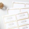 imageAvery Printable Rectangle Labels 2quot x 4quot Blank Labels Shipping Matte White Metallic Gold Border Permanent Adhesive LaserInkjet Printable 100 Total 6541Matte White Gold Borders