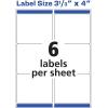 imageAvery Printable Shipping Labels with Sure Feed 313quot x 4quot Matte Clear 60 Blank Mailing Labels 15664313 x 4 Pack of 5