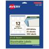 imageAvery Dissolvable Square Labels Sure Feed Technology 2quot x 2quot Matte White PrinttoTheEdge LaserInkjet Printable 120 Labels Total300 labels