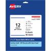 imageAvery Durable Removable Square Labels Sure Feed Technology 2quot x 2quot Matte White Film WaterResistant PrinttoTheEdge LaserPigmentBased Inkjet Printable 96 Total96 labels