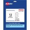 imageAvery Durable Removable Square Labels Sure Feed Technology 2quot x 2quot Matte White Film WaterResistant PrinttoTheEdge LaserPigmentBased Inkjet Printable 96 Total36 labels