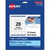 imageAvery Matte Clear Square Labels Sure Feed Technology 15quot x 15quot 200 Matte Clear Labels PrinttoTheEdge LaserInkjet Printable500 labels